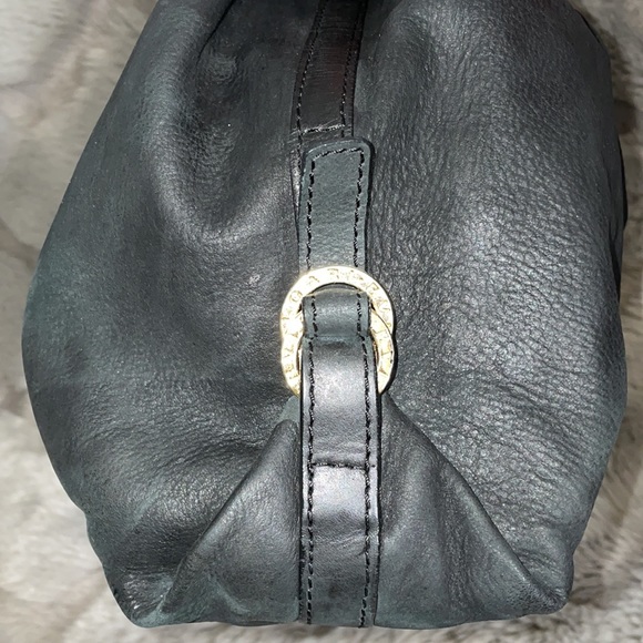 Vintage Bulgari Distressed Leather Shoulder Bag - Picture 4 of 9